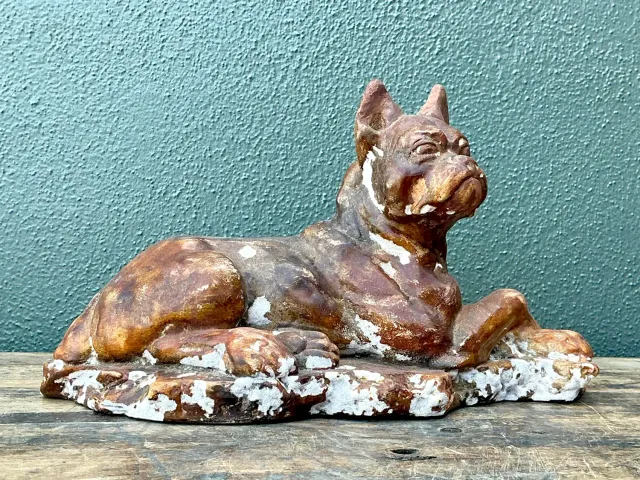 Vintage Distressed Plaster Dog — additional photo 2
