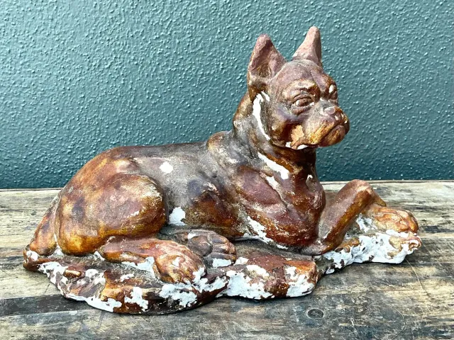 Vintage Distressed Plaster Dog — additional photo 4