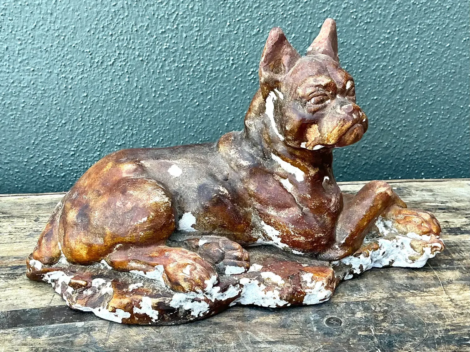 Vintage Distressed Plaster Dog — additional photo 5