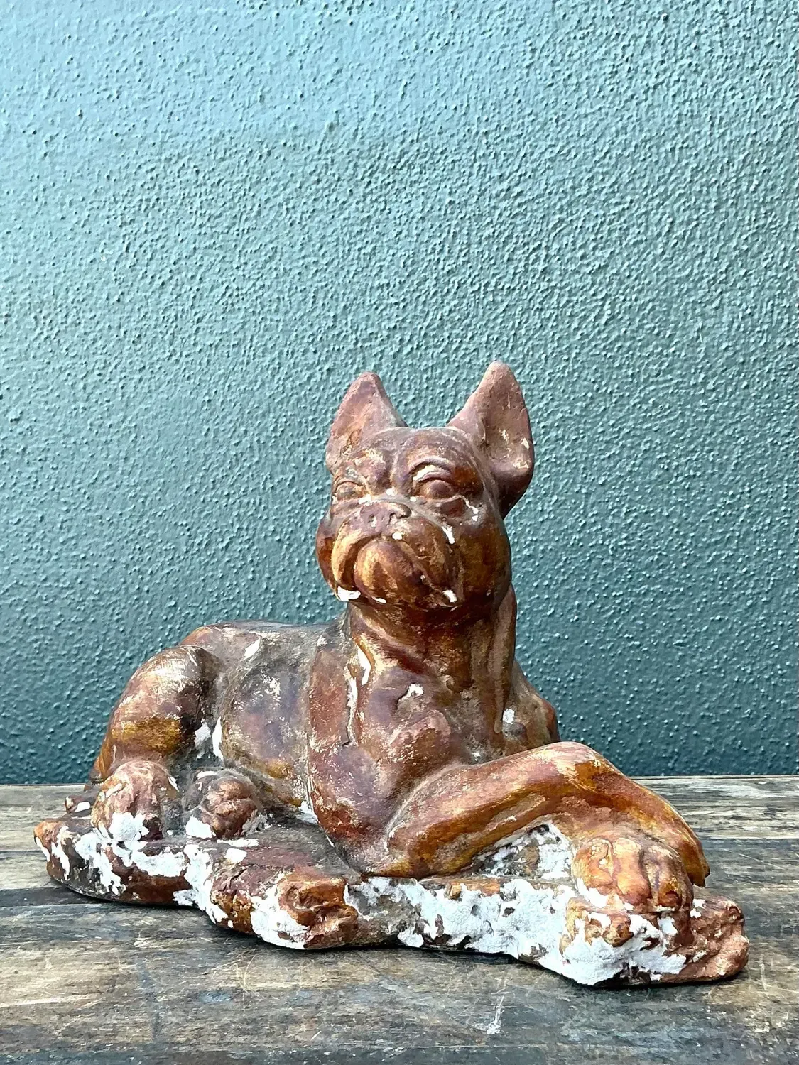 Vintage Distressed Plaster Dog — additional photo 6