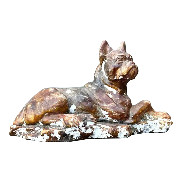 Vintage Distressed Plaster Dog — additional photo 7