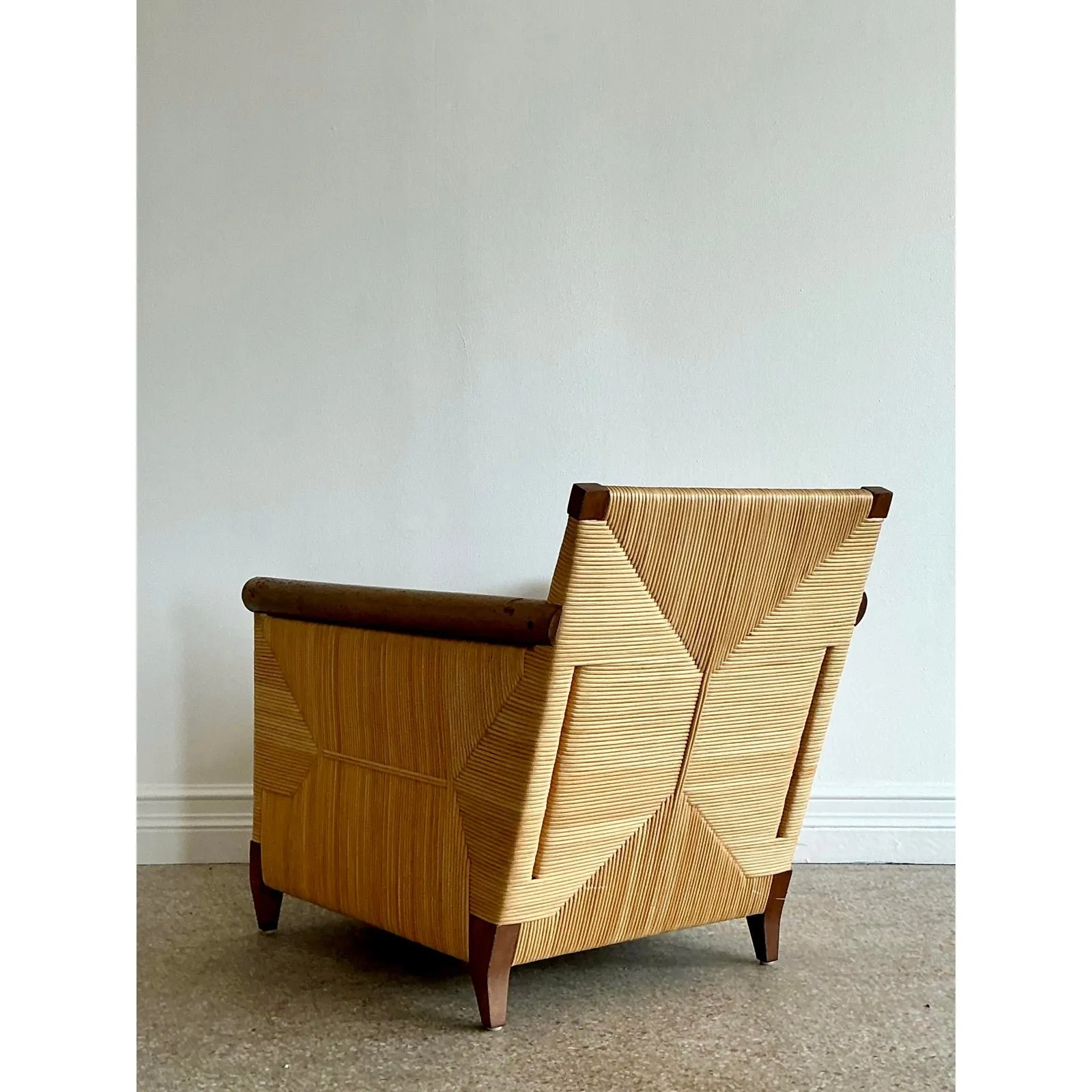 Vintage Donghia “Merbau” Woven Rattan Lounge Chair — additional photo 5