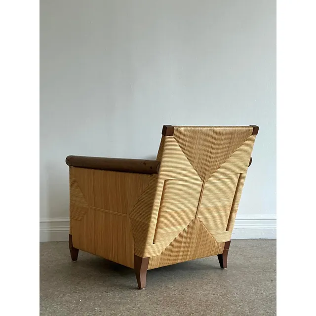 Vintage Donghia “Merbau” Woven Rattan Lounge Chair — additional photo 6