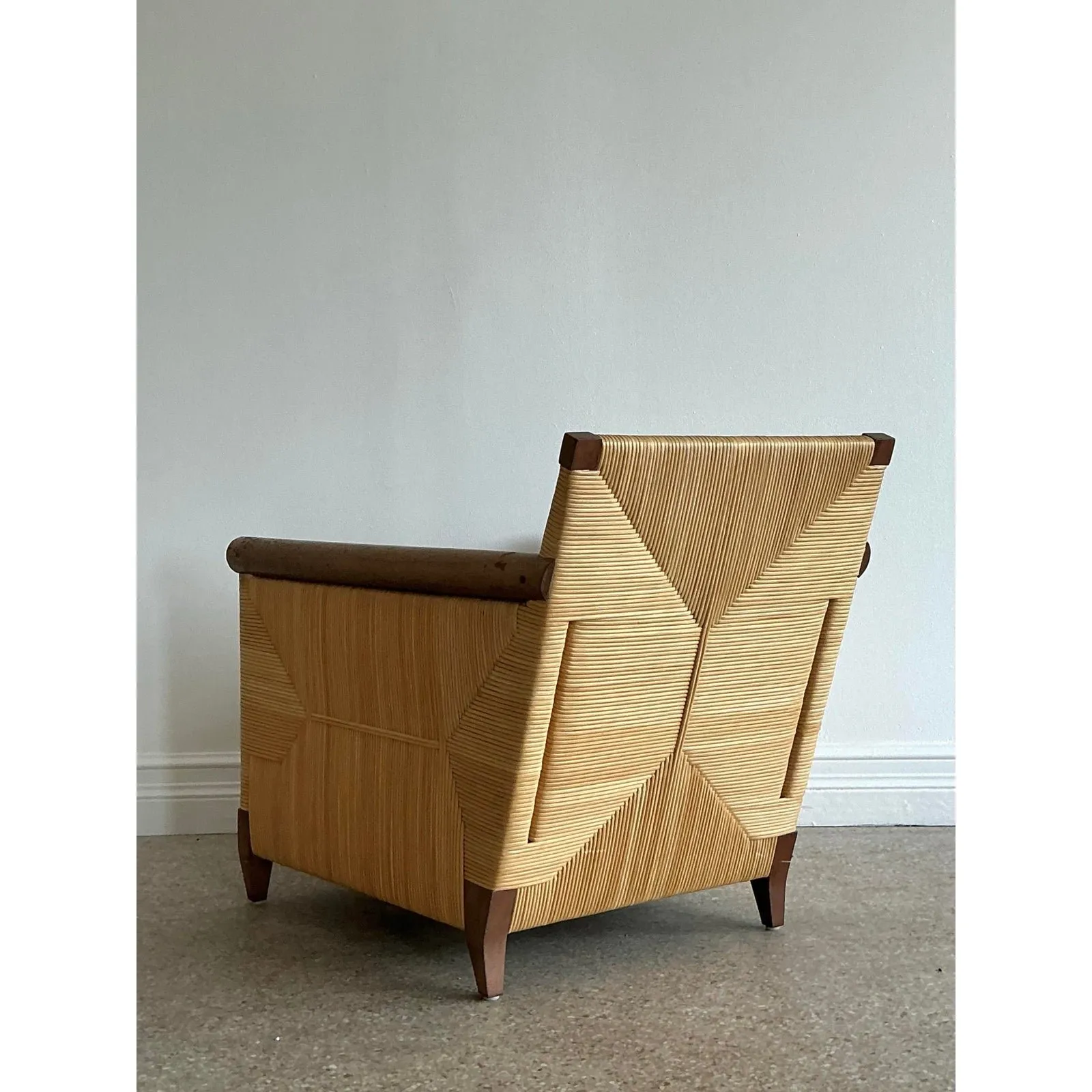 Vintage Donghia “Merbau” Woven Rattan Lounge Chair — additional photo 7