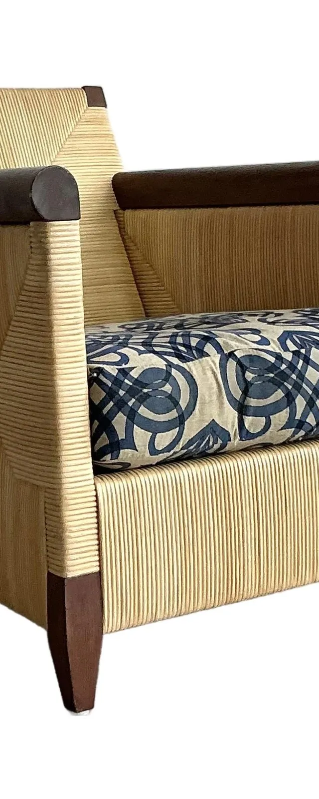 Vintage Donghia “Merbau” Woven Rattan Lounge Chair