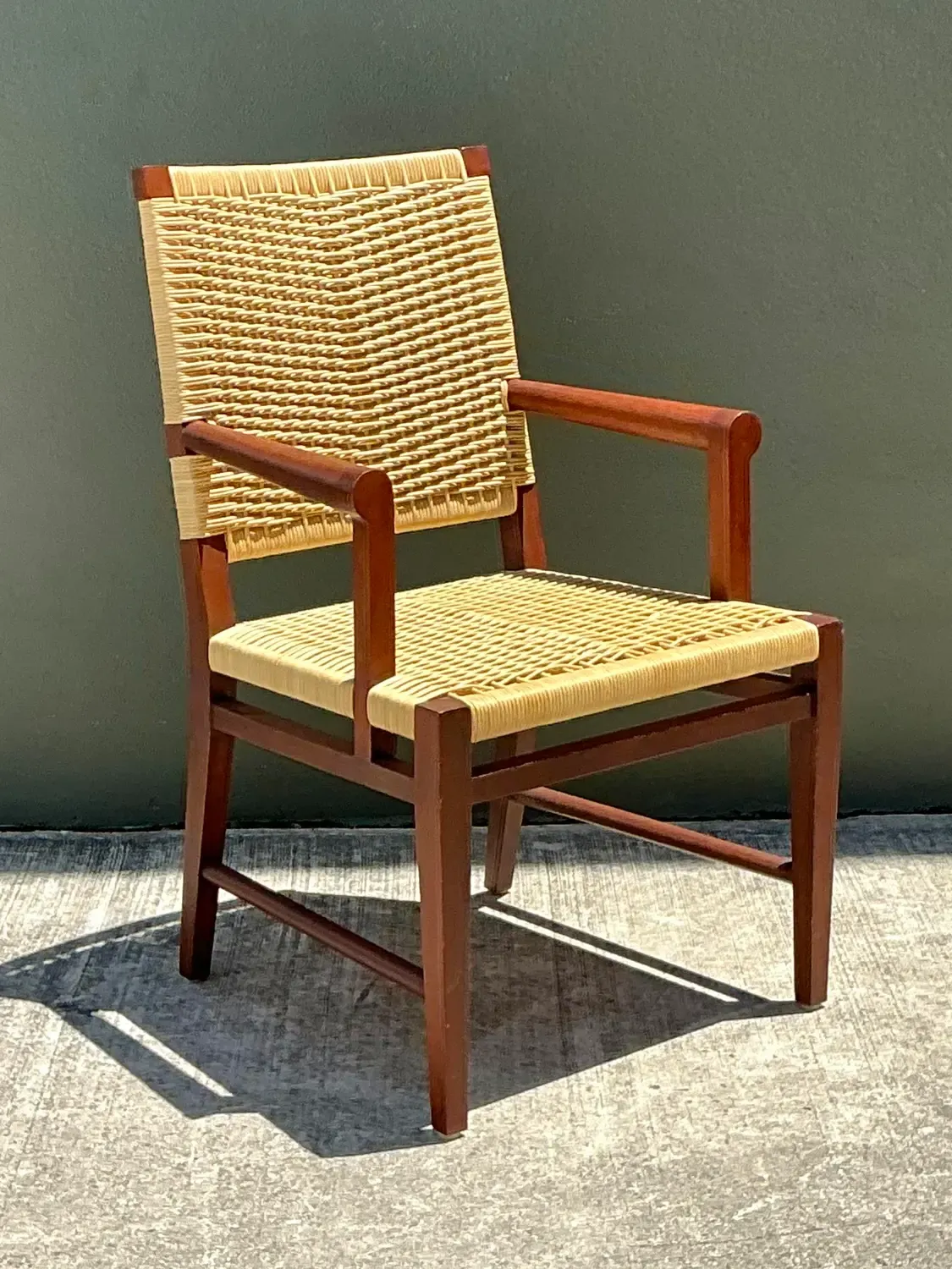 Vintage Donghia Woven Rattan “Merbau” Arm Chair — additional photo 2