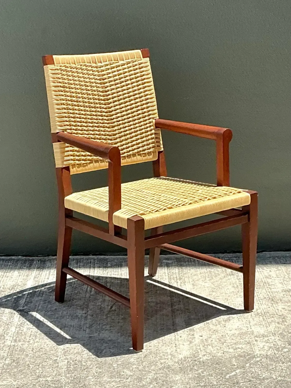 Vintage Donghia Woven Rattan “Merbau” Arm Chair — additional photo 3