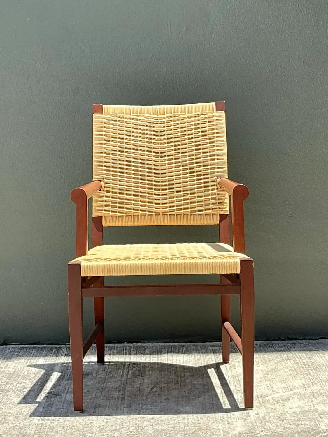 Vintage Donghia Woven Rattan “Merbau” Arm Chair — additional photo 4