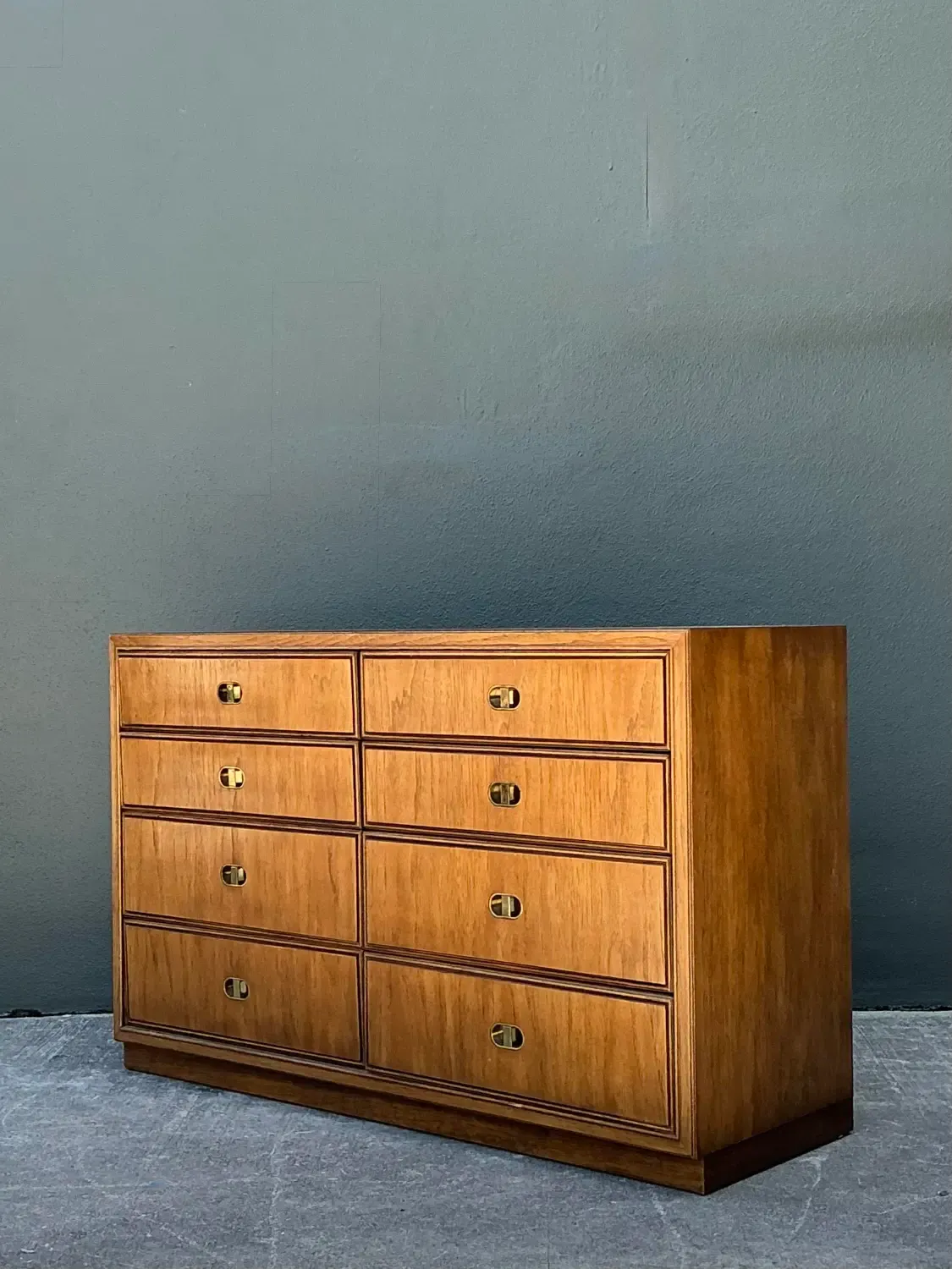 Vintage Drexel Campaign Dresser - Brass, 48W x 30H — additional photo 3