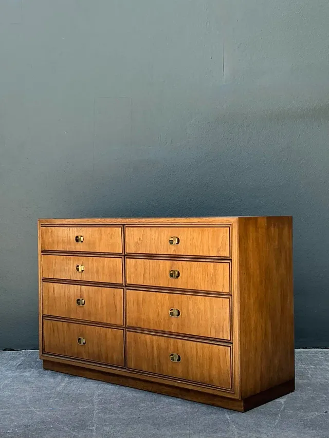 Vintage Drexel Campaign Dresser - Brass, 48W x 30H — additional photo 3