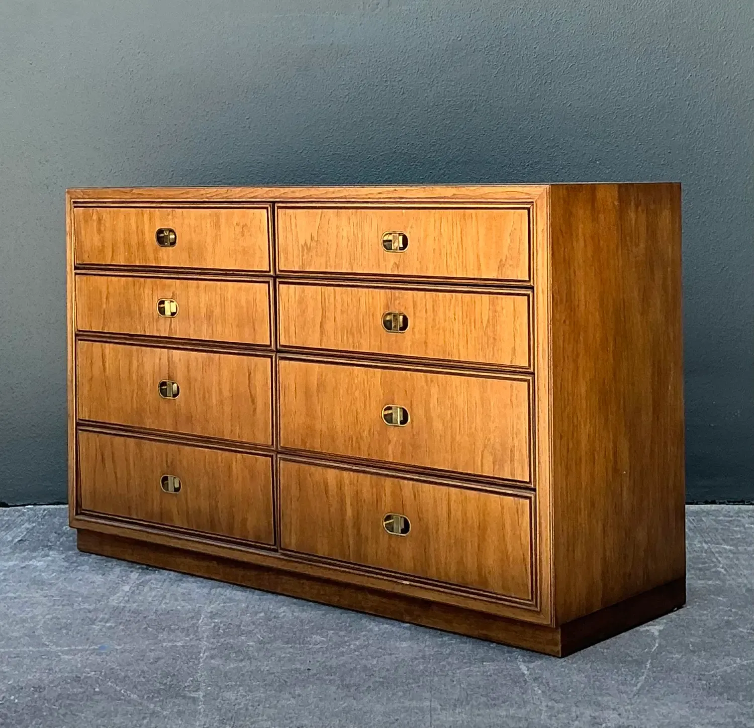 Vintage Drexel Campaign Dresser - Brass, 48W x 30H — additional photo 4