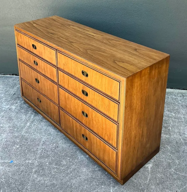 Vintage Drexel Campaign Dresser - Brass, 48W x 30H — additional photo 5