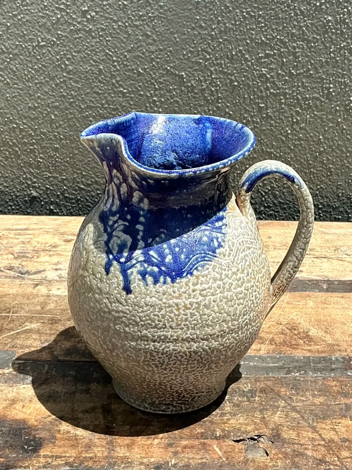 Vintage Drip Glazed Ceramic Pitcher — additional photo 5