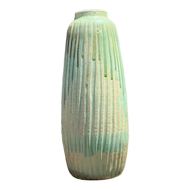 Vintage Drip Glazed Ceramic Vase — additional photo 1