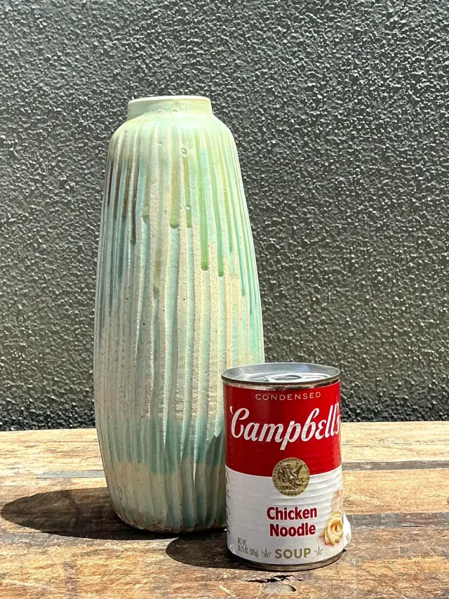 Vintage Drip Glazed Ceramic Vase — additional photo 3