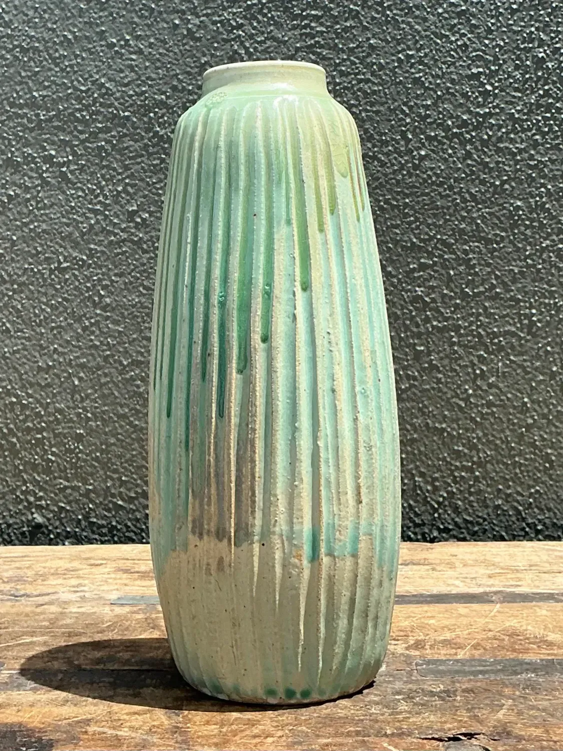 Vintage Drip Glazed Ceramic Vase — additional photo 4