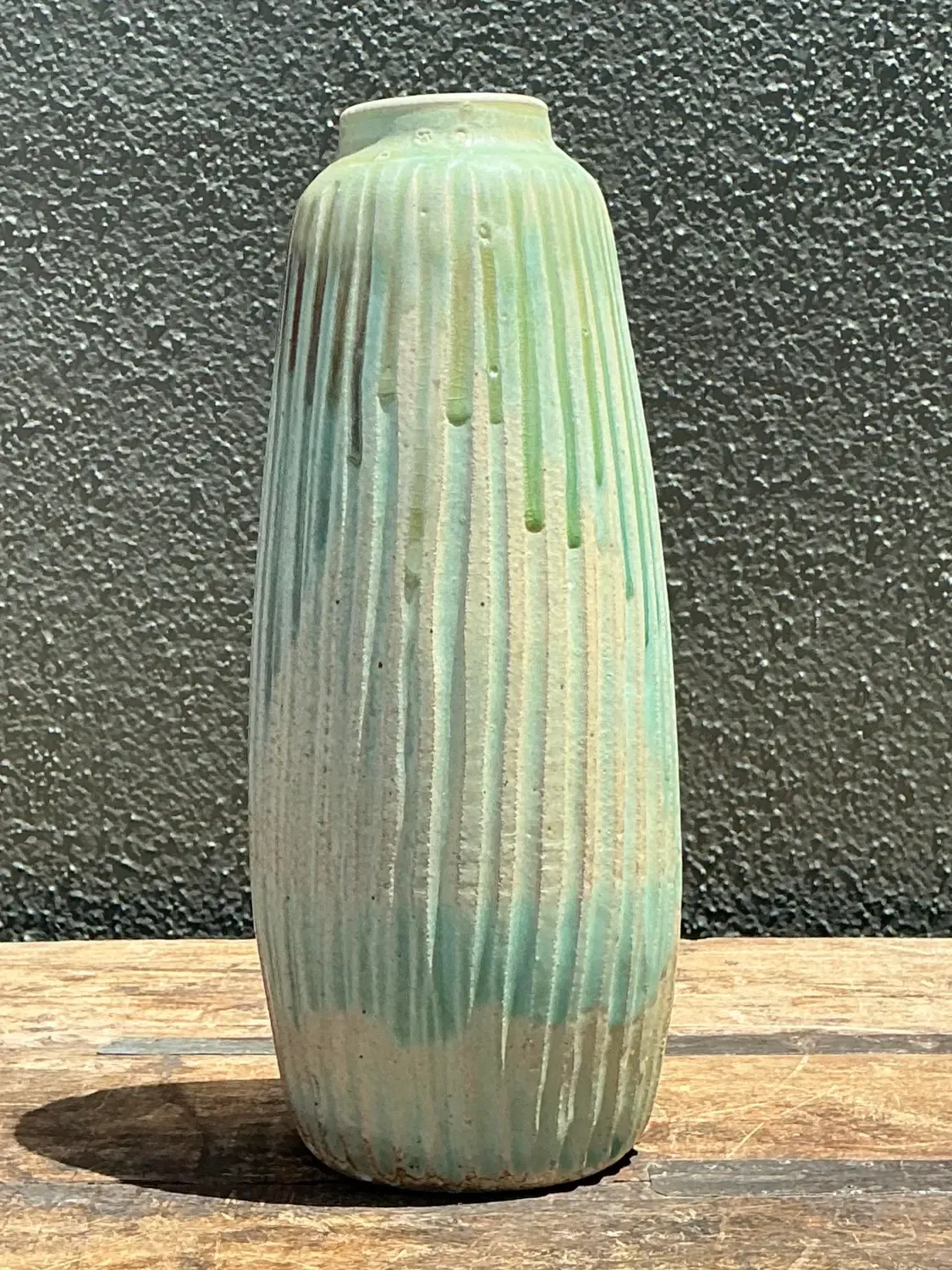Vintage Drip Glazed Ceramic Vase — additional photo 6
