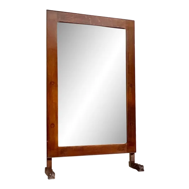 Vintage Early 20th Century Boho Standing Floor Mirror — additional photo 7