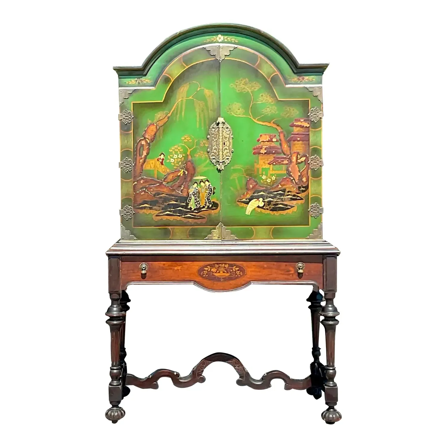Vintage Early 20th Century Jacobean Style Cabinet — additional photo 1