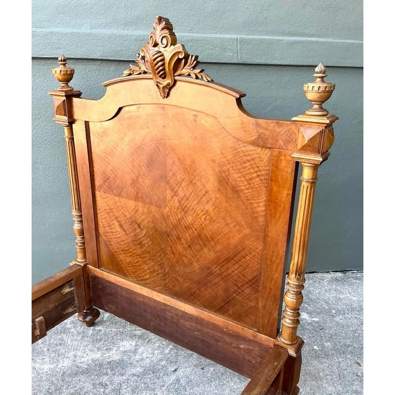 Vintage Eastlake Carved Wood Twin Bed — additional photo 3