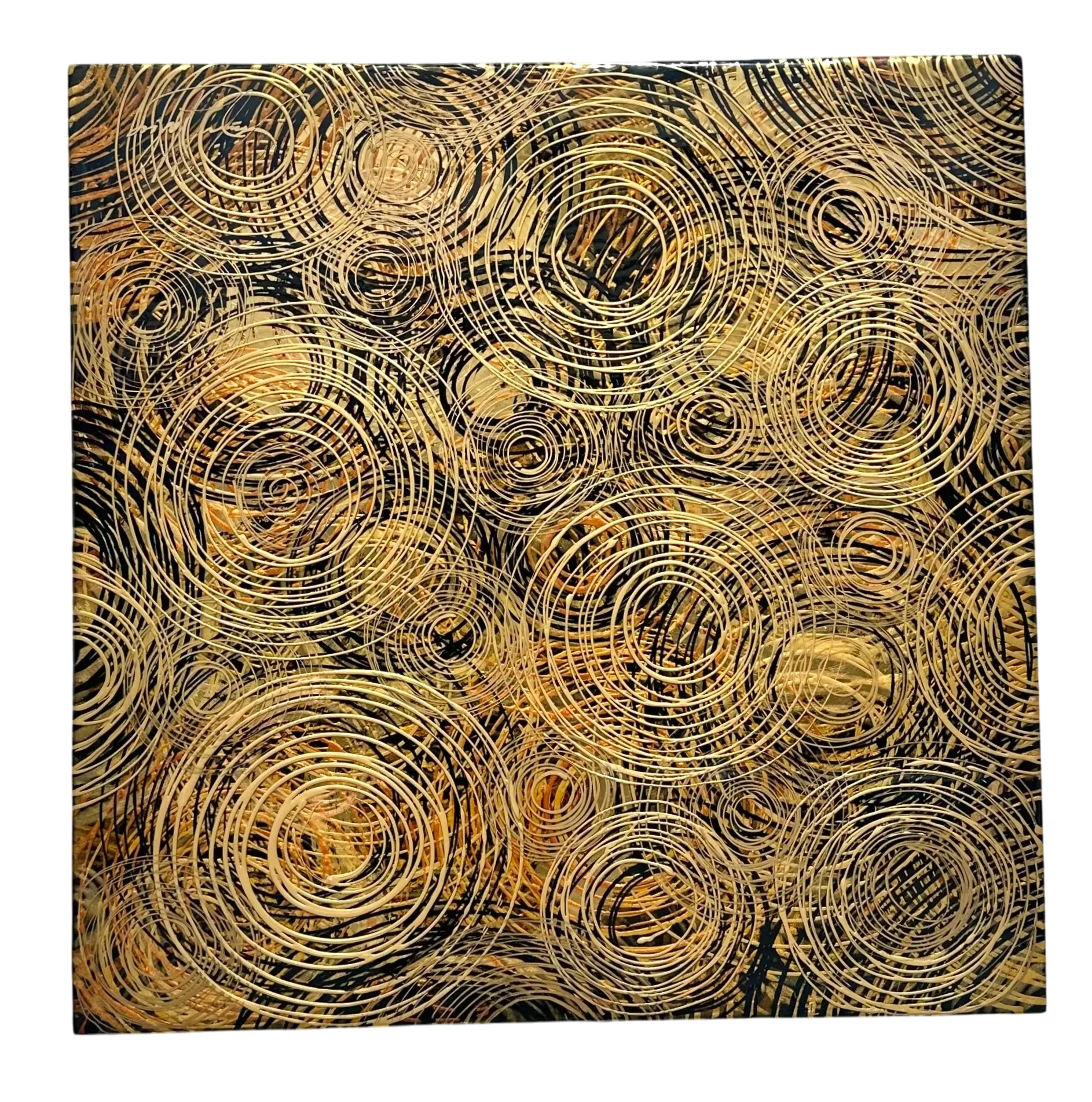Vintage Eclipse Elegance Original Oil Painting on Board — additional photo 1