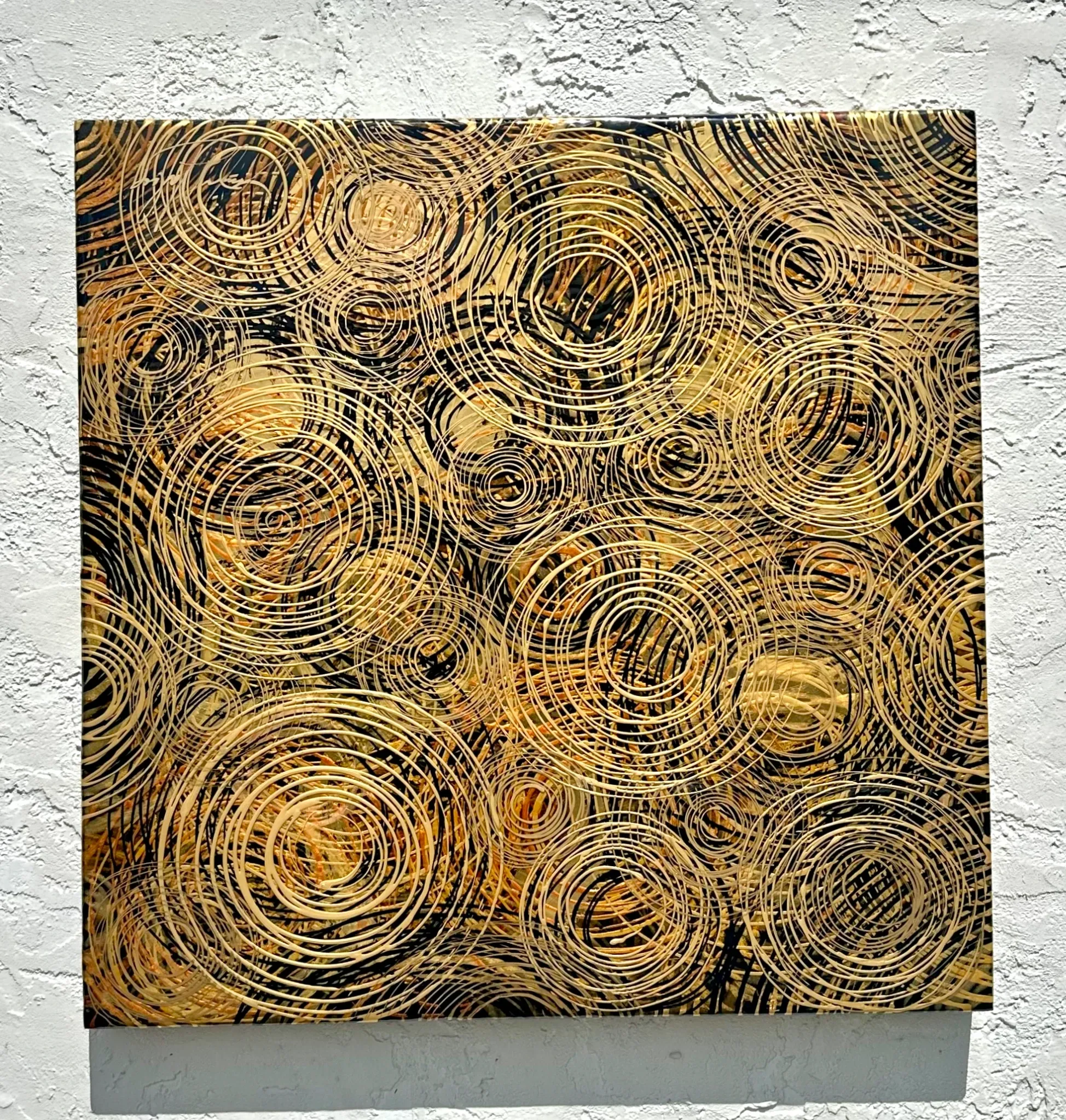 Vintage Eclipse Elegance Original Oil Painting on Board — additional photo 2