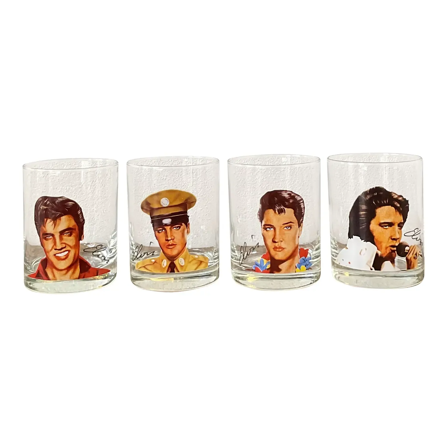 Vintage Elvis Movie Characters Lowball Glasses - Set of 4 — additional photo 1