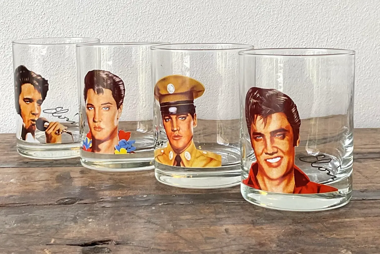Vintage Elvis Movie Characters Lowball Glasses - Set of 4 — additional photo 2