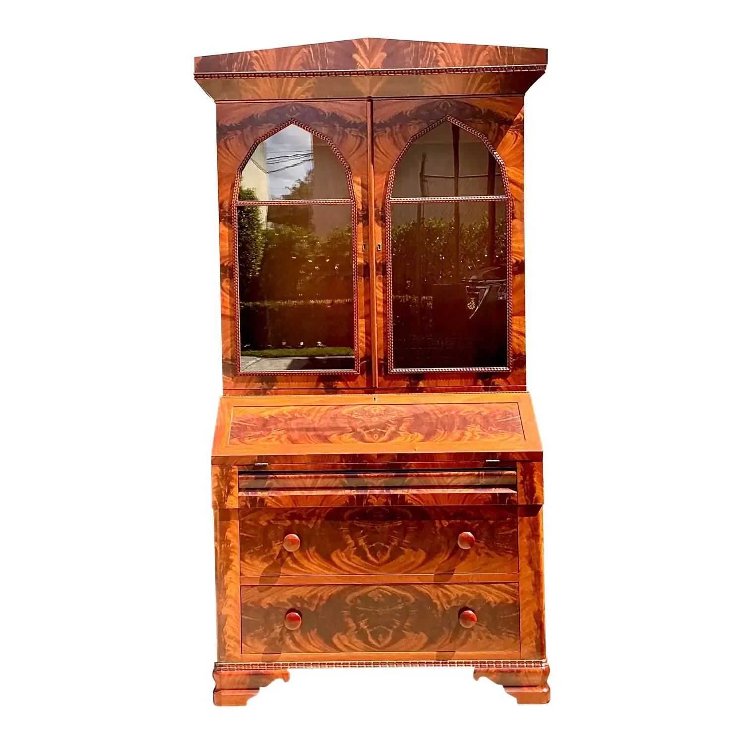 Vintage Empire Drop Front Secretary Desk — additional photo 1