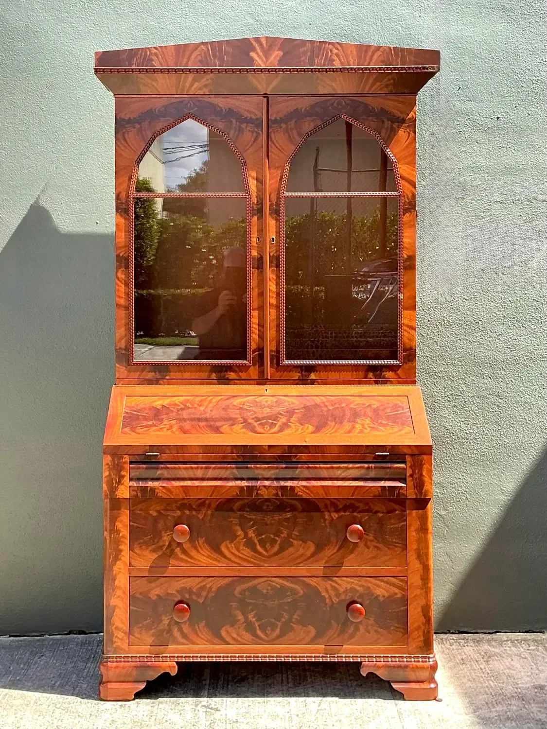 Vintage Empire Drop Front Secretary Desk — additional photo 5