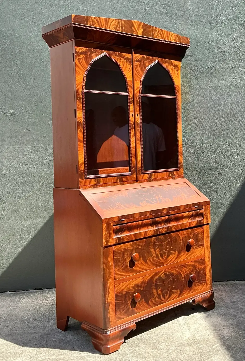 Vintage Empire Drop Front Secretary Desk — additional photo 7