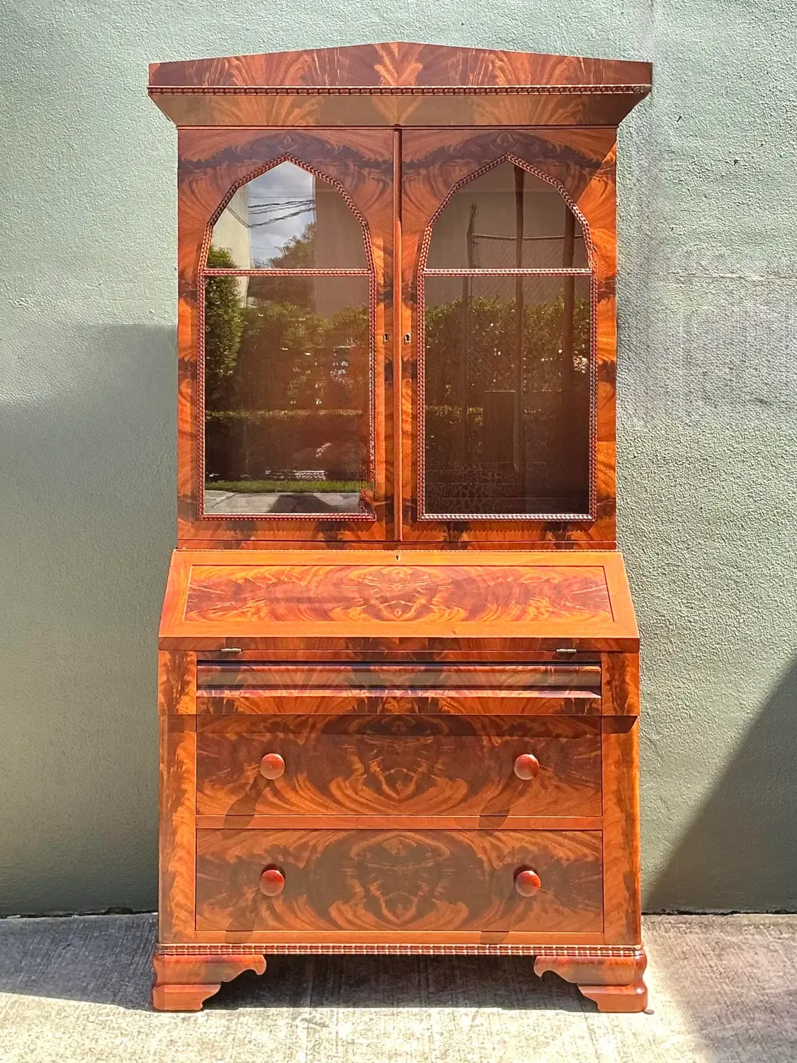 Vintage Empire Drop Front Secretary Desk — additional photo 8