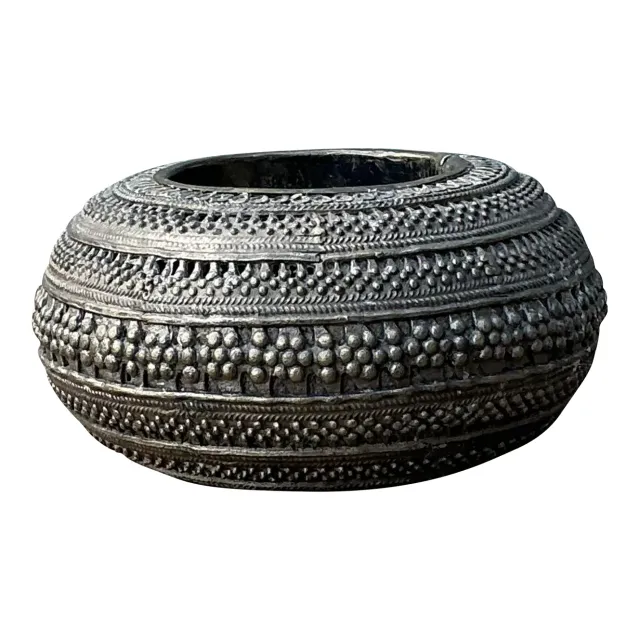 Vintage Engraved Brass Bowl — additional photo 1