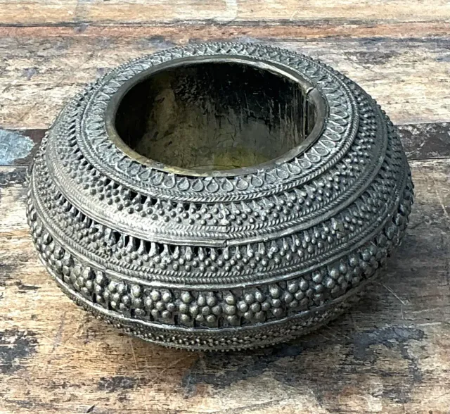 Vintage Engraved Brass Bowl — additional photo 4