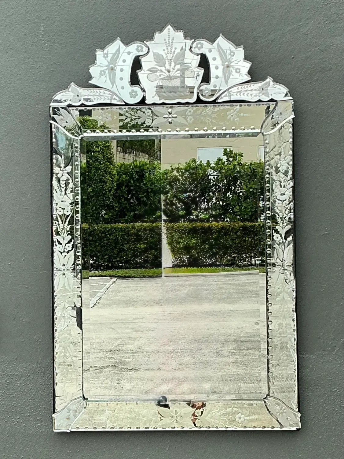Vintage Etched Venetian Mirror — additional photo 2
