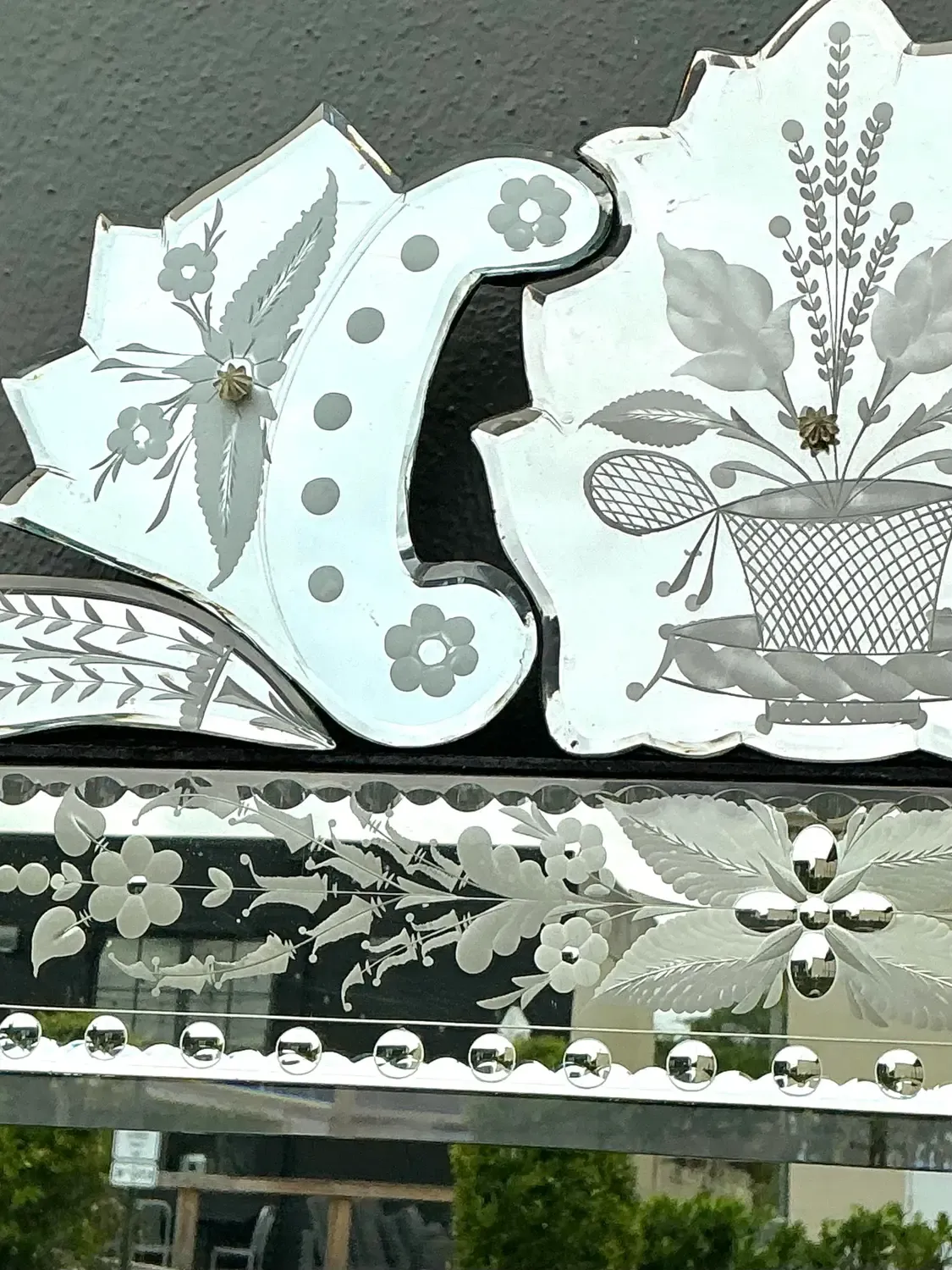 Vintage Etched Venetian Mirror — additional photo 6