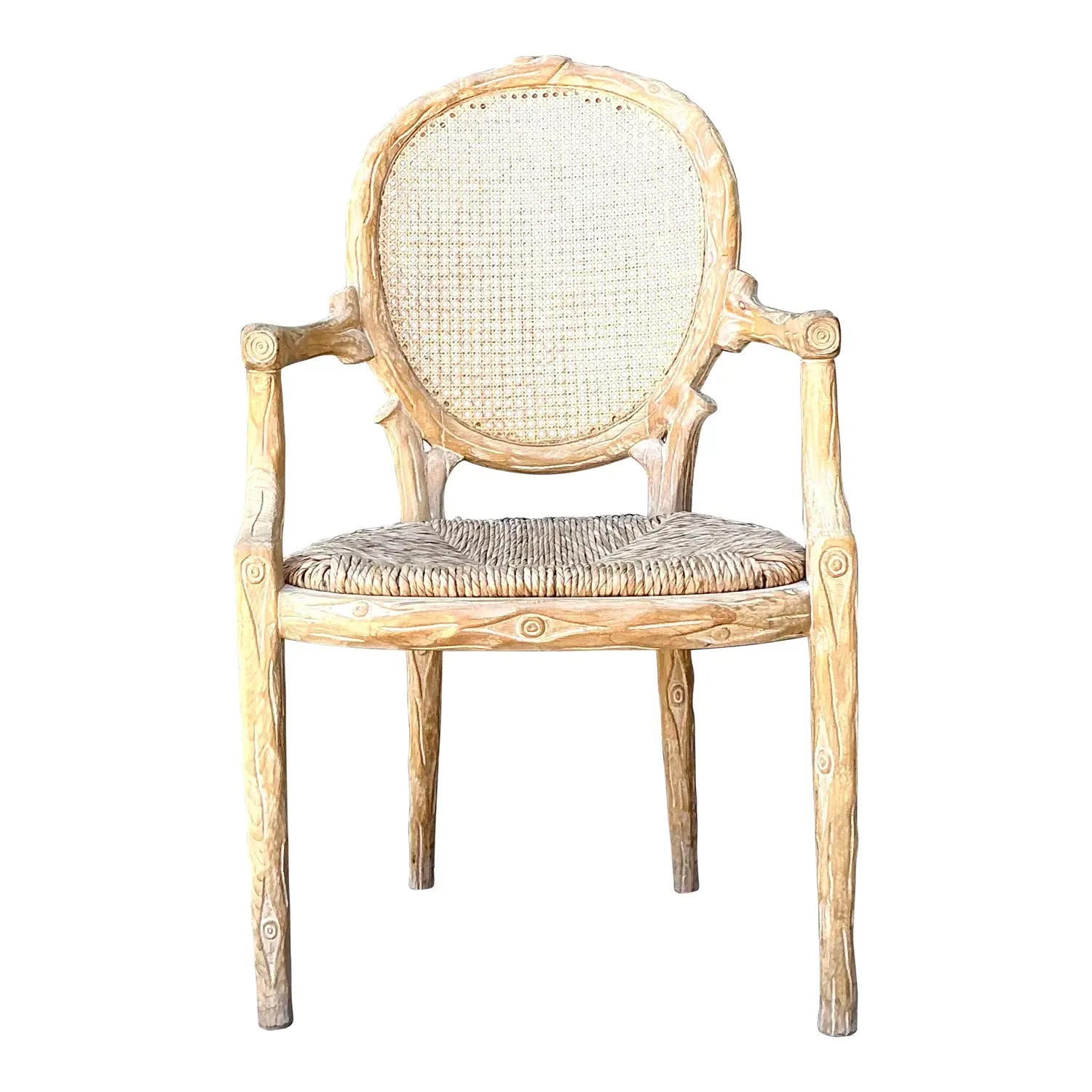 Vintage Faux Bois Arm Chair — additional photo 1