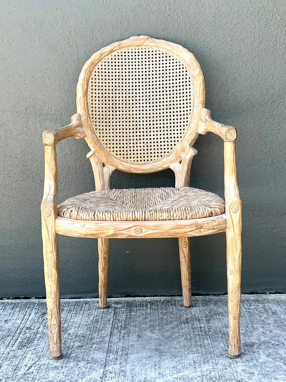 Vintage Faux Bois Arm Chair — additional photo 2