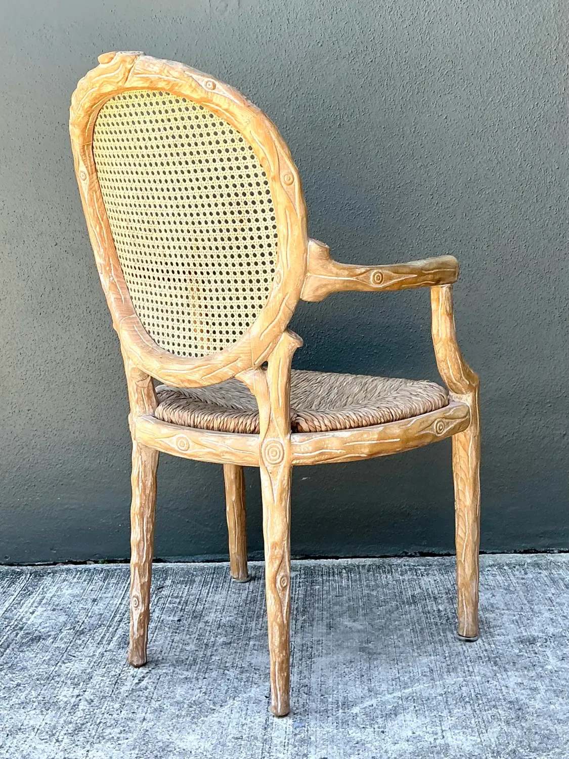 Vintage Faux Bois Arm Chair — additional photo 3