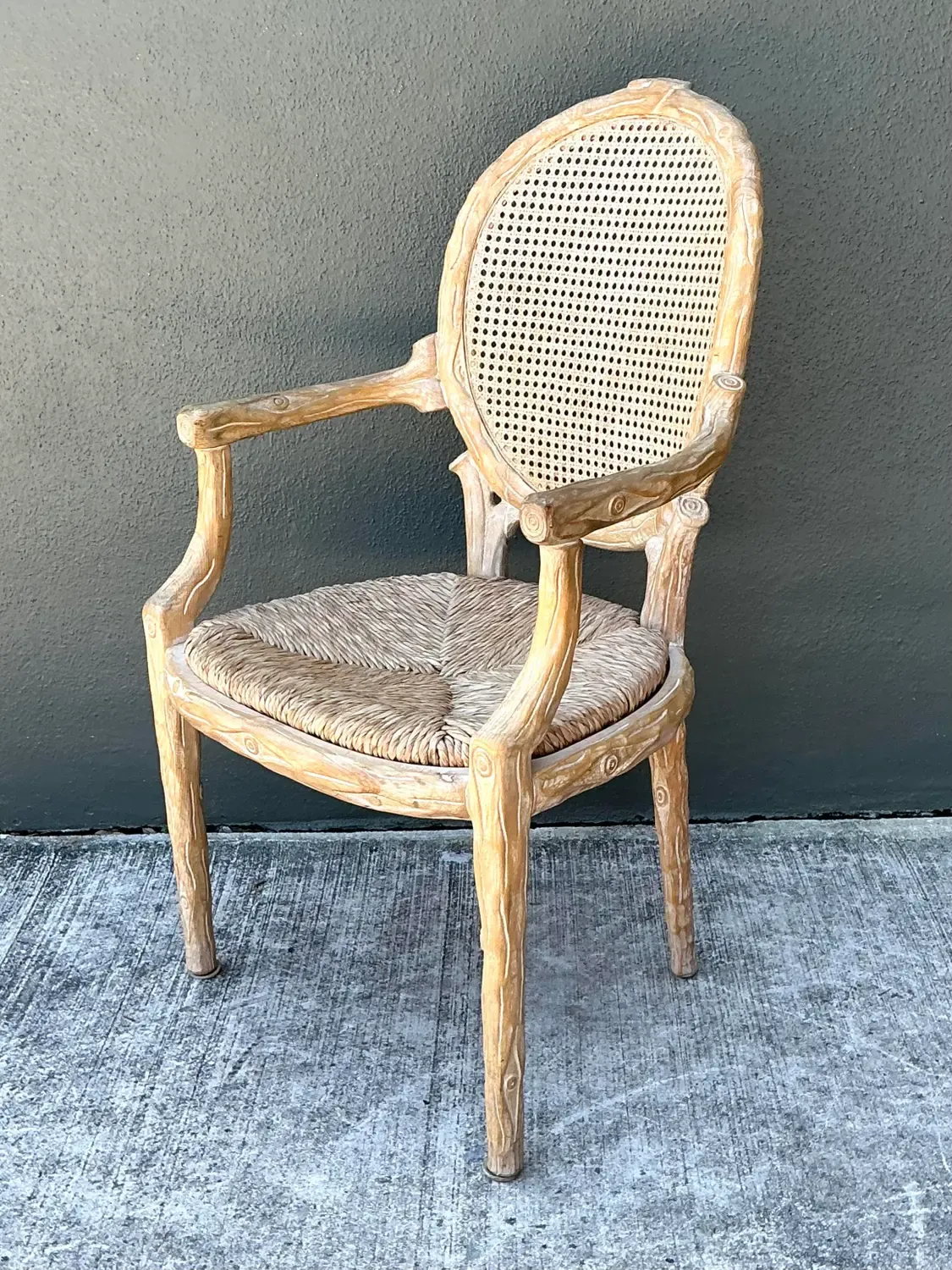 Vintage Faux Bois Arm Chair — additional photo 4