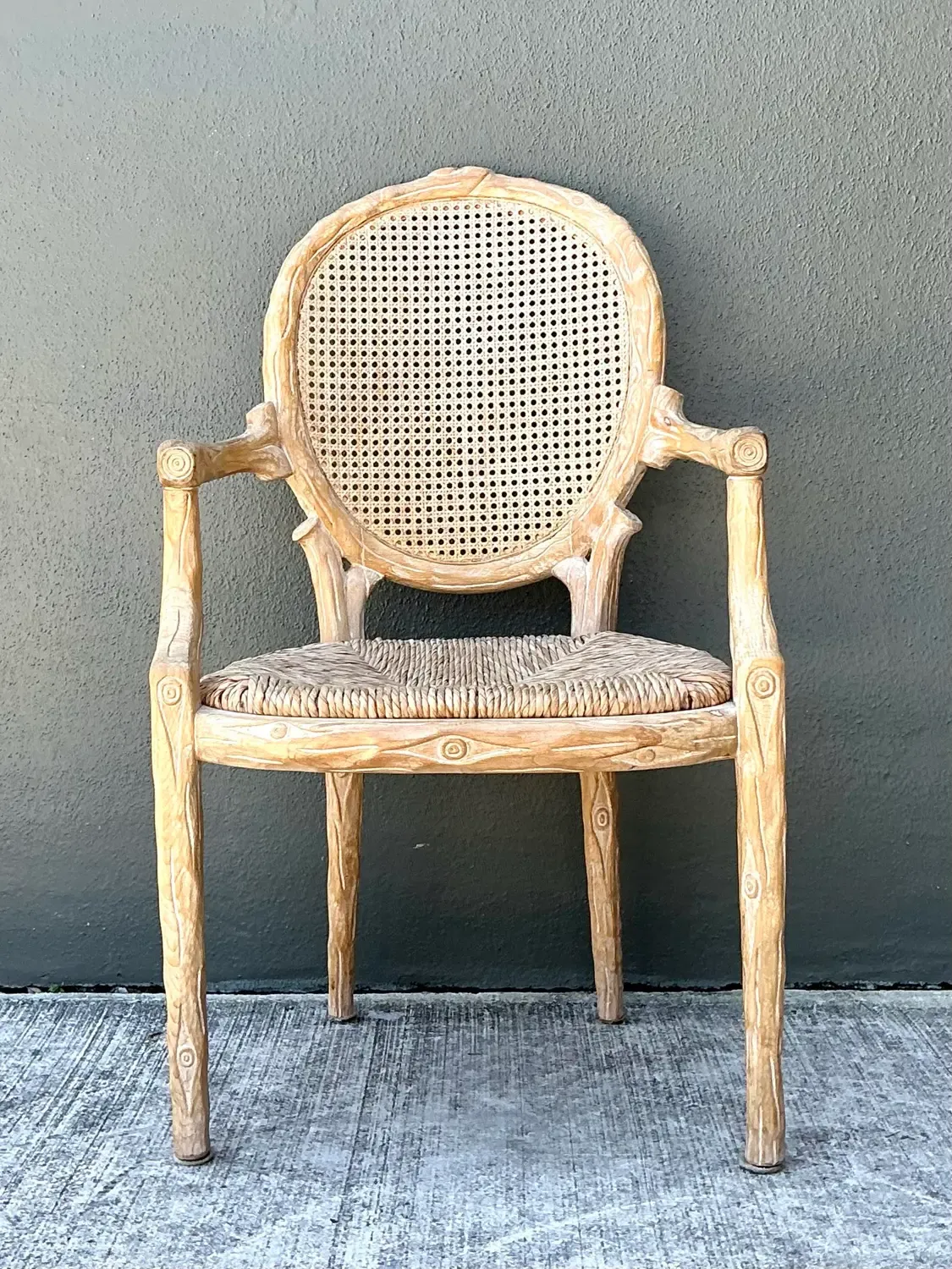 Vintage Faux Bois Arm Chair — additional photo 5