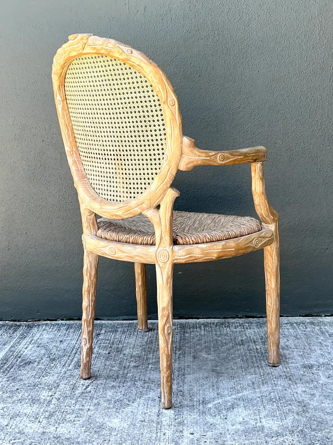 Vintage Faux Bois Arm Chair — additional photo 6