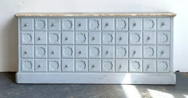 Vintage Faux Finished Blue Credenza — additional photo 4