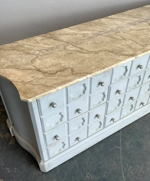 Vintage Faux Finished Blue Credenza — additional photo 8