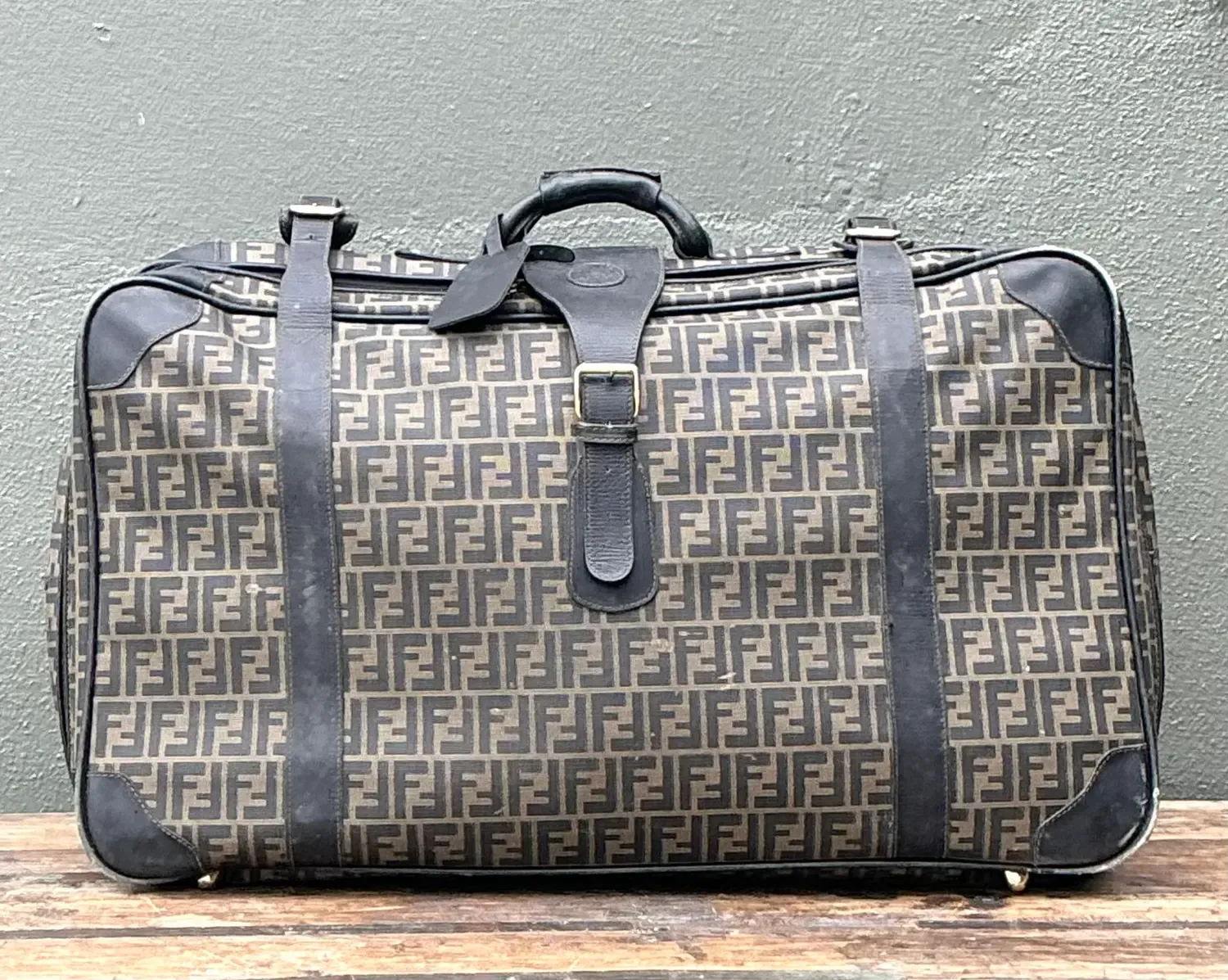 Vintage Fendi Zucca Soft Sided Suitcase — additional photo 2