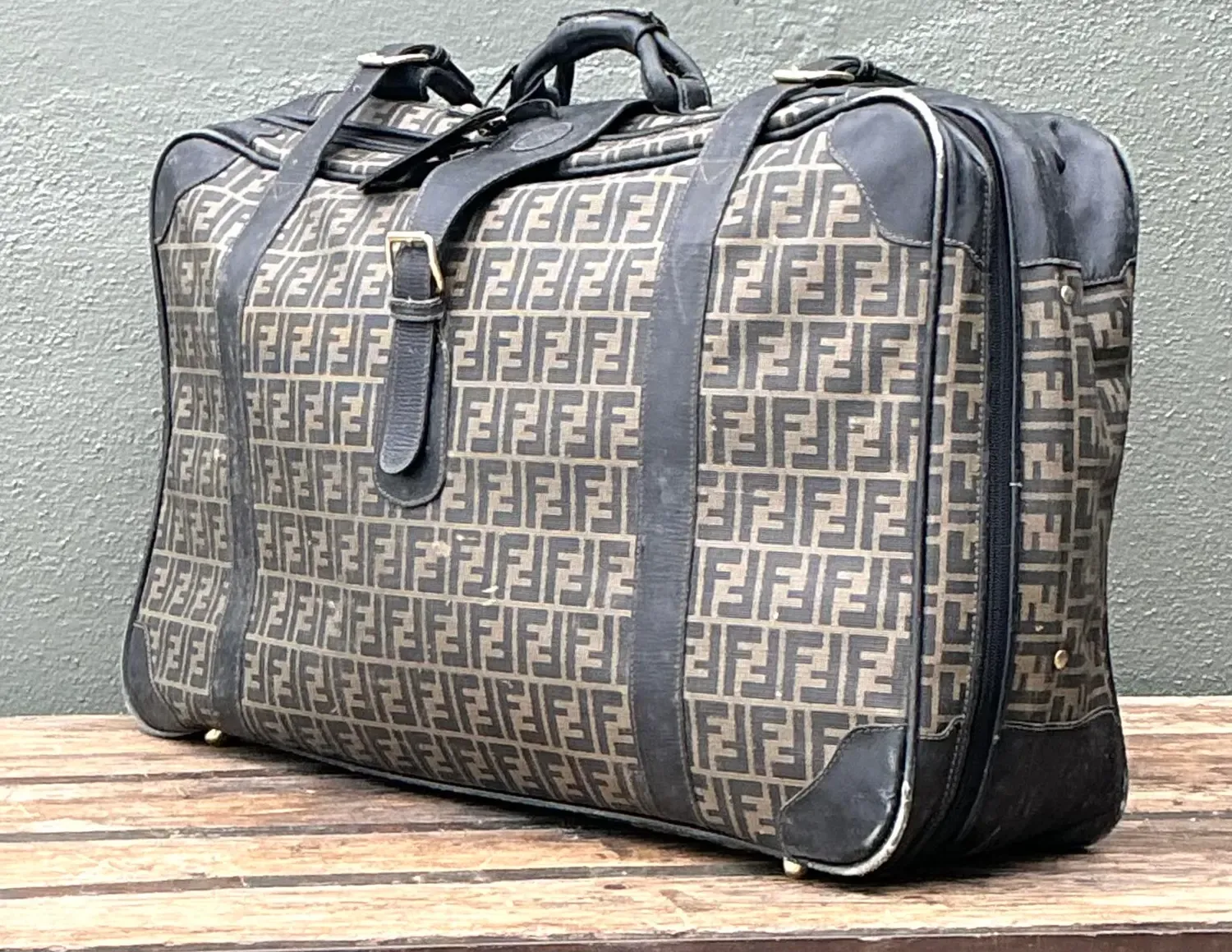 Vintage Fendi Zucca Soft Sided Suitcase — additional photo 3