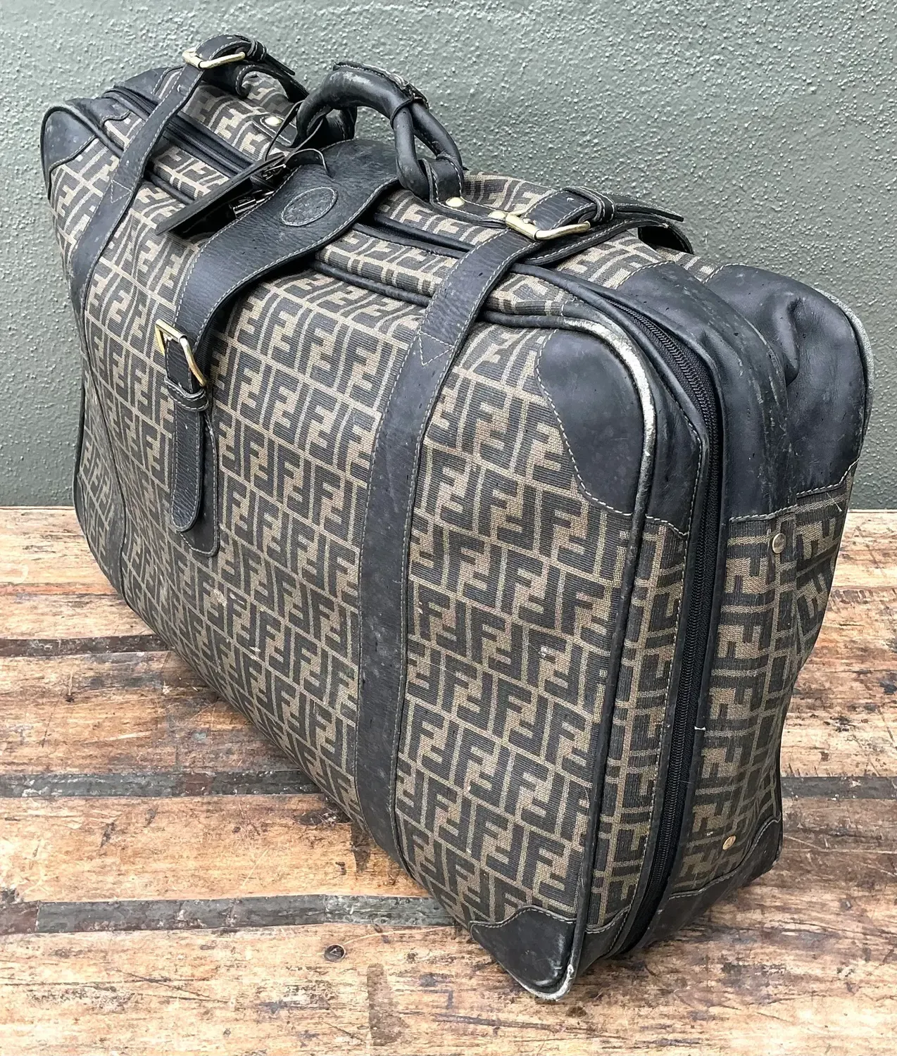 Vintage Fendi Zucca Soft Sided Suitcase — additional photo 4