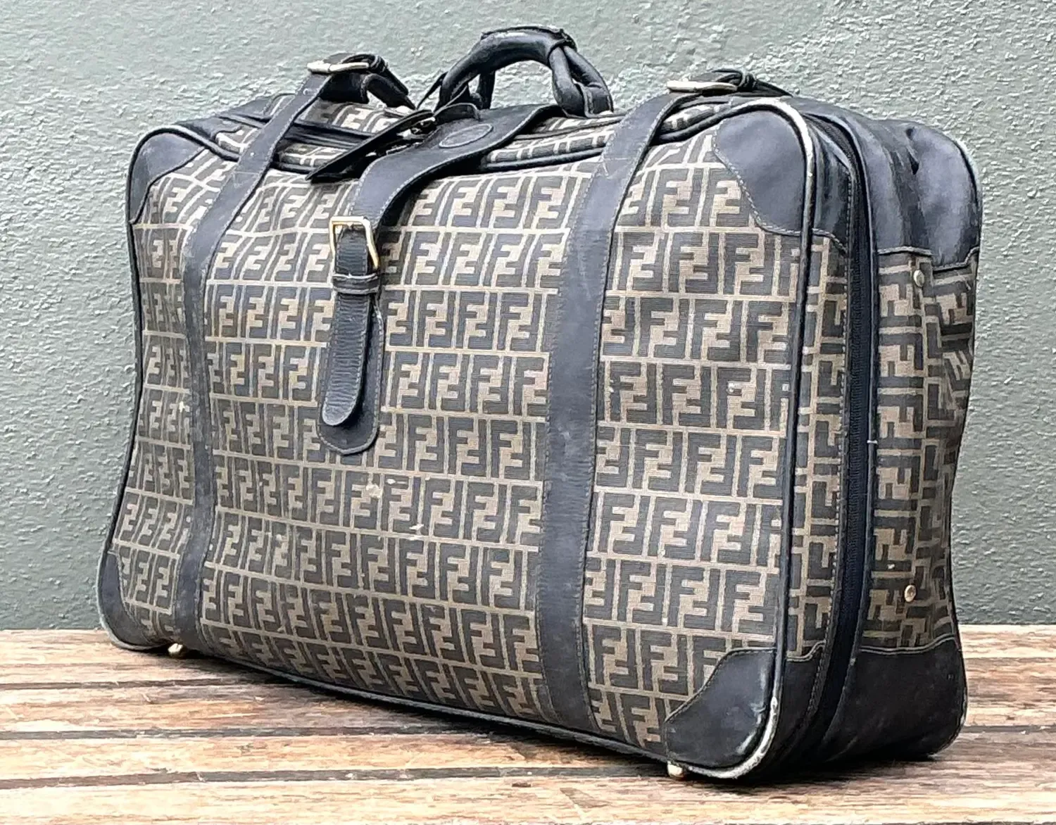 Vintage Fendi Zucca Soft Sided Suitcase — additional photo 6