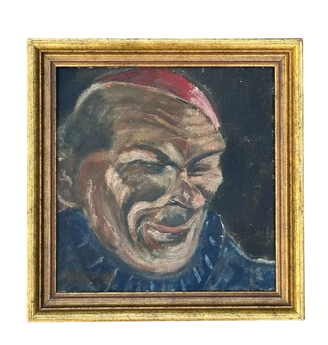 Vintage Figurative Portrait of a Man Oil on Canvas — additional photo 1