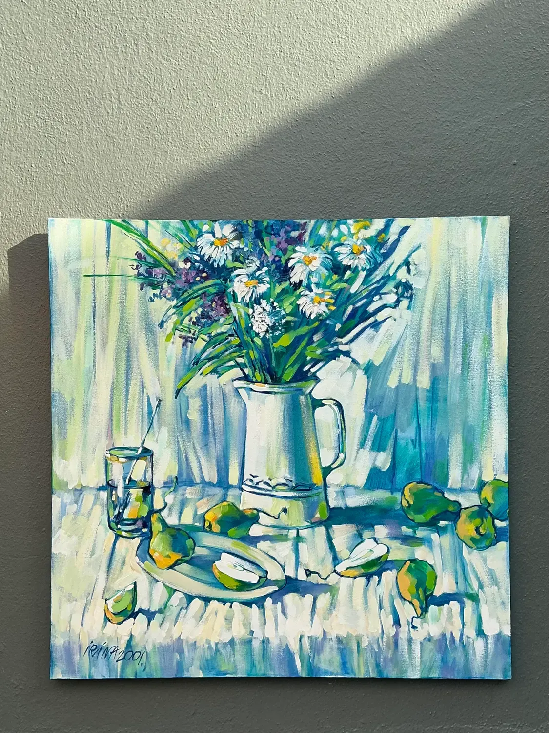 Vintage Floral Original Oil Painting on Canvas — additional photo 5